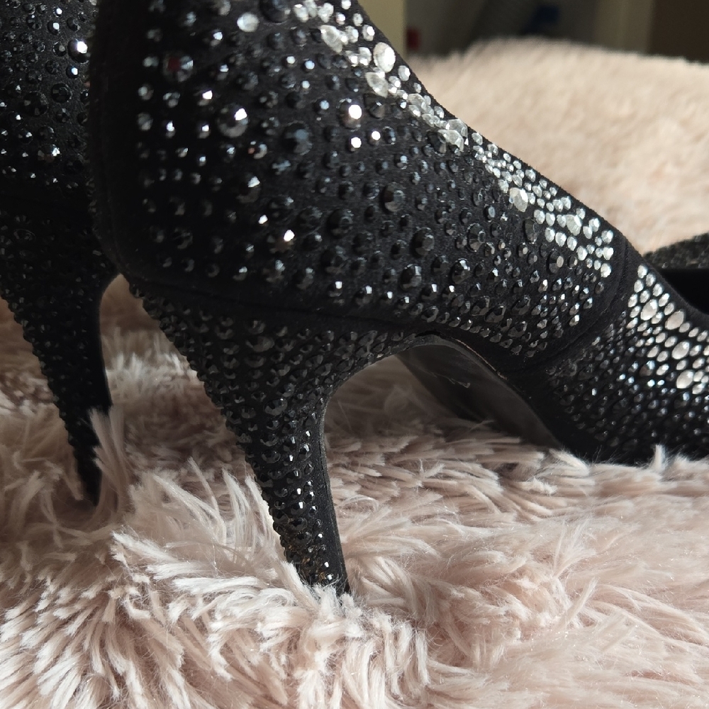 ALDO Crystal-Embellished Black Women's High Heel Pumps Size 8.5 - Picture 8 of 13